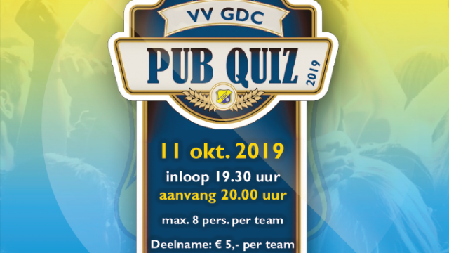 Vergeet niet op te geven voor de pubquiz!