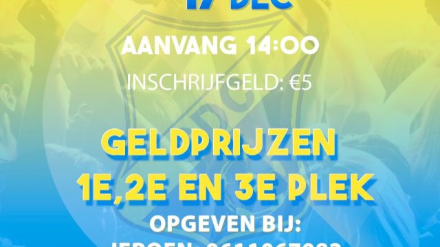 Zaterdag 17 dec: darttoernooi