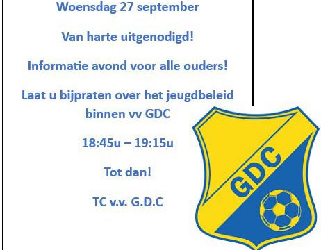 Woensdag om 18.45u: informatieavond jeugdbeleid